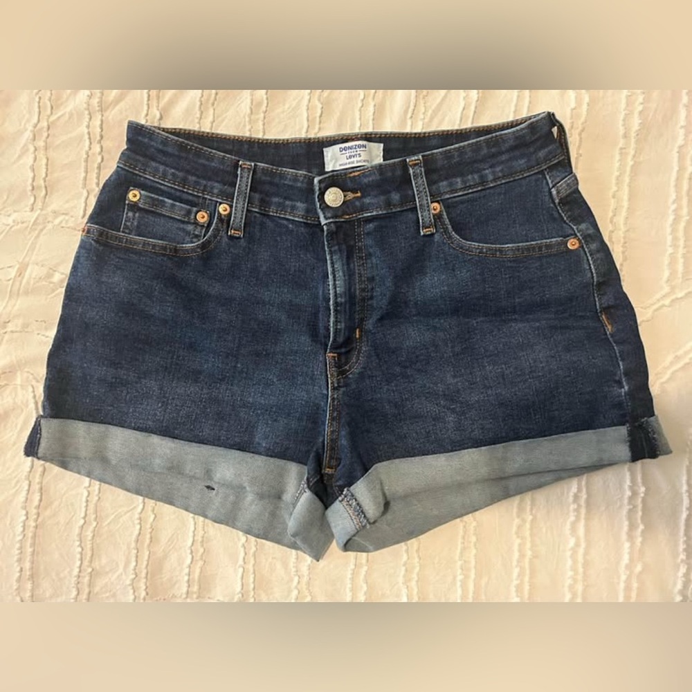Denizen from Levi's Blue Jean Shorts High-Waisted Cuffed Womens Size 29/8